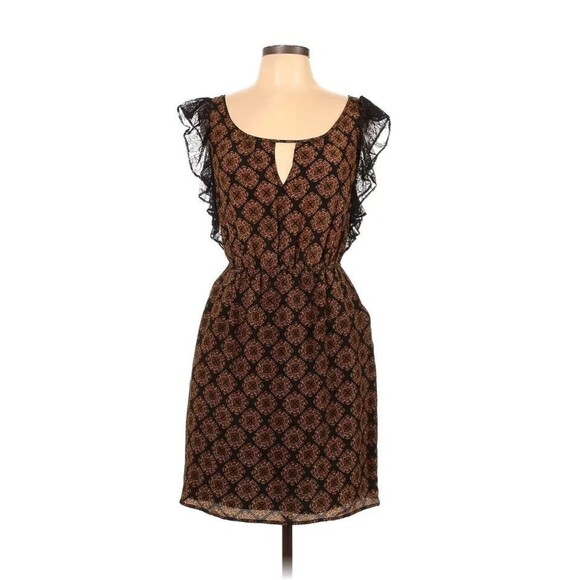 Maple By Anthropologie Dresses & Skirts - Wmn's Anthropologie MAPLE 100% Silk Medallion Dress with Black Lace Trim/Back XS